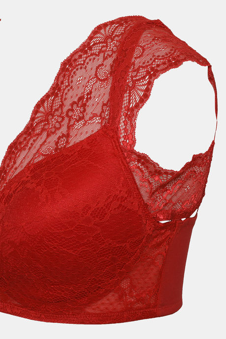 Zivame Padded Non Wired Full Coverage Blouse Bra - Scarlet Sage — image 11