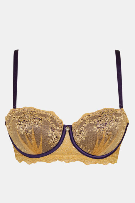 Zivame Sensual Stir Padded Wired 3/4th Coverage Strapless Bra - Honey Mustard — image 6