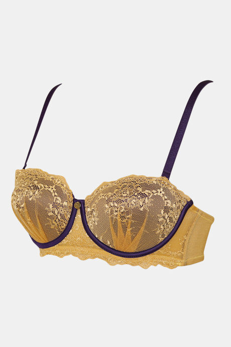 Zivame Sensual Stir Padded Wired 3/4th Coverage Strapless Bra - Honey Mustard — image 8