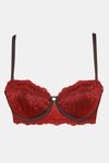 Zivame Sensual Stir Padded Wired 3/4th Coverage Strapless Bra - Merlot — thumbnail 5