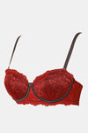 Zivame Sensual Stir Padded Wired 3/4th Coverage Strapless Bra - Merlot — thumbnail 7
