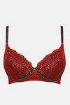 Zivame Sensual Stir Padded Wired Medium Coverage Lace Bra - Merlot — thumbnail 5