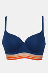 Zivame Urban Leisure Push-Up Wired Medium Coverage T-Shirt Bra - Navy Peony — thumbnail 5