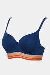 Zivame Urban Leisure Push-Up Wired Medium Coverage T-Shirt Bra - Navy Peony — thumbnail 7