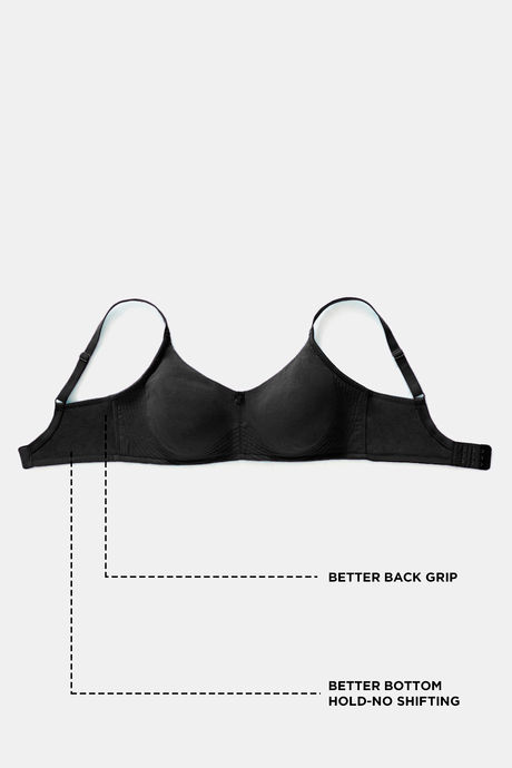 Zivame True Curv Double Layered Non Wired 3/4th Coverage Sag Lift Bra - Anthracite — image 7