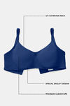 Zivame True Curv Double Layered Non Wired 3/4th Coverage Sag Lift Bra - Navy Peony — thumbnail 7