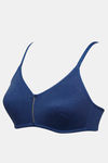 Zivame Double Layered Non Wired 3/4th Coverage Bra - Navy Peony — thumbnail 10