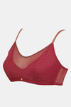 Zivame Ornate Glitz Double Layered Non Wired 3/4th Coverage Blouse Bra - Wine — thumbnail 7