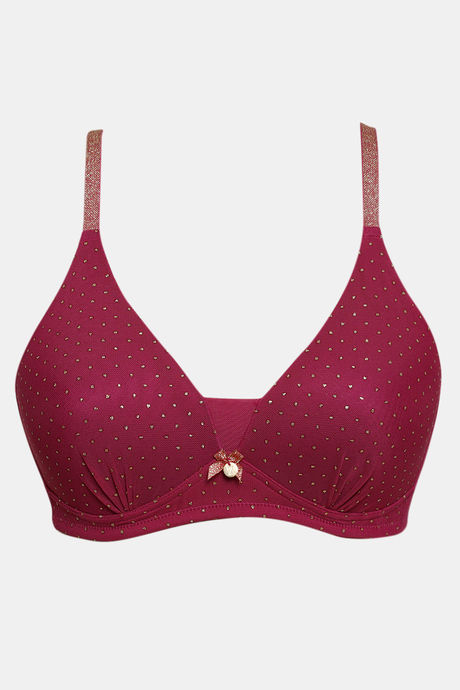 Zivame Ornate Glitz Padded Non Wired 3/4th Coverage Bra - Wine — image 5