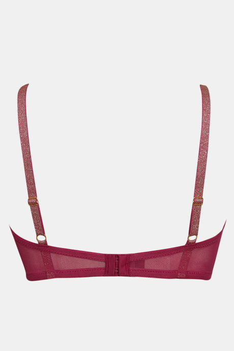 Zivame Ornate Glitz Padded Non Wired 3/4th Coverage Bra - Wine — image 6