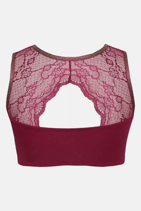 Zivame Ornate Glitz Padded Wired 3/4th Coverage Bra - Wine — image 6