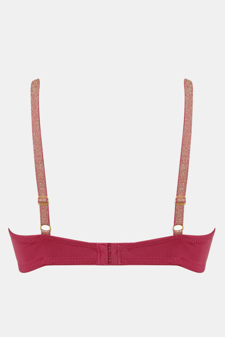 Zivame Ornate Glitz Padded Wired 3/4th Coverage Bra - Wine — image 6