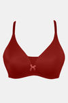 Zivame Damask Padded Non Wired 3/4th Coverage T-Shirt Bra - Merlot — thumbnail 5