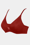 Zivame Damask Padded Non Wired 3/4th Coverage T-Shirt Bra - Merlot — thumbnail 7