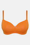 Zivame Damask Padded Non Wired 3/4th Coverage T-Shirt Bra - Autumn Maple — thumbnail 5