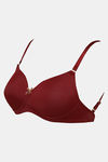Zivame Damask Padded Non Wired 3/4th Coverage T-Shirt Bra - Merlot — thumbnail 7