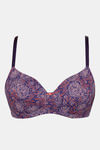 Zivame Twilight Bloom Padded Non Wired 3/4th Coverage T-Shirt Bra - Parachute Purple Pt — thumbnail 5