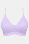 Zivame Pointelle Padded Non Wired 3/4th Coverage T-Shirt Bra - Lavender — thumbnail 5