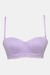 Zivame Pointelle Padded Wired 3/4th Coverage Strapless Bra - Lavender — thumbnail 5