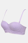 Zivame Pointelle Padded Wired 3/4th Coverage Strapless Bra - Lavender — thumbnail 7
