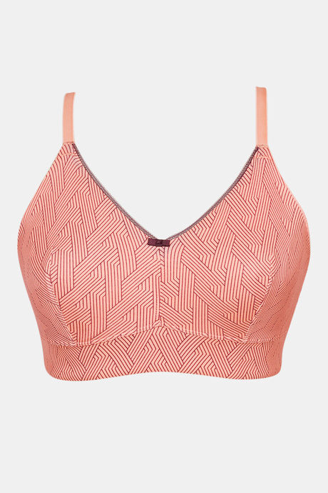 Zivame Knotty Double Layered Non Wired 3/4Th Coverage Slip-On Bra - Lobster Bisque — image 5
