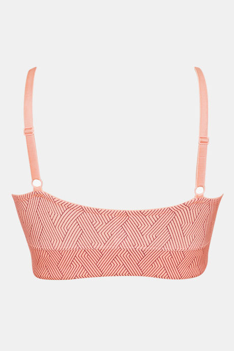 Zivame Knotty Double Layered Non Wired 3/4Th Coverage Slip-On Bra - Lobster Bisque — image 6