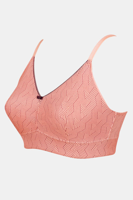 Zivame Knotty Double Layered Non Wired 3/4Th Coverage Slip-On Bra - Lobster Bisque — image 7