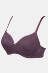 Zivame Knotty Padded Non Wired 3/4th Coverage T-Shirt Bra - Blackberry Wine — thumbnail 7