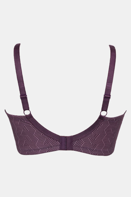 Zivame Knotty Padded Non-Wired Full Coverage T-Shirt Bra - Blackberry Wine — image 6