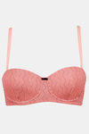 Zivame Knotty Padded Wired 3/4th Coverage Strapless Bra - Lobster Bisque — thumbnail 6