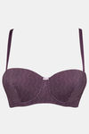 Zivame Knotty Padded Wired 3/4th Coverage Strapless Bra - Blackberry Wine — thumbnail 6