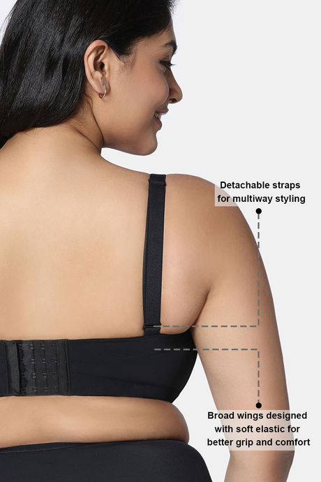 Zivame True Curv Padded Wired Full Coverage Strapless Bra - Anthracite — image 7