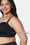 Zivame True Curv Padded Wired Full Coverage Strapless Bra - Anthracite — thumbnail 8