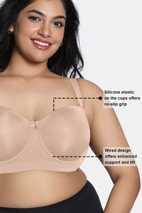 Zivame True Curv Padded Wired Full Coverage Strapless Bra - Roebuck — image 6