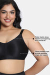 Zivame Shimmering Secrets Lightly Lined Non Wired Full Coverage Minimiser Bra - Anthracite — thumbnail 6