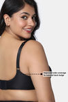 Zivame Shimmering Secrets Lightly Lined Non Wired Full Coverage Minimiser Bra - Anthracite — thumbnail 7