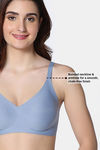 Zivame Freeform Padded Non Wired 3/4Th Coverage T-Shirt Bra  - Blue — thumbnail 6
