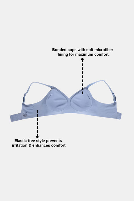 Zivame Freeform Padded Non Wired 3/4Th Coverage T-Shirt Bra  - Blue — image 7