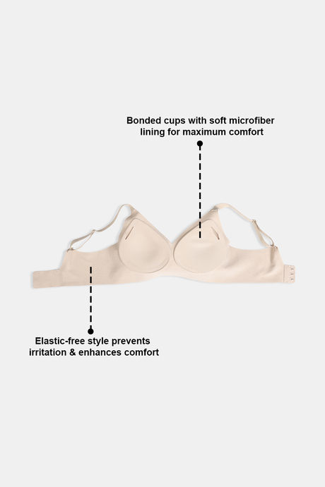 Zivame Freeform Padded  Non Wired 3/4Th Coverage T-Shirt Bra  - Skin — image 7