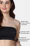 Zivame Freeform Single Layered Non Wired Full Coverage Bandeau Bra - Black — thumbnail 7