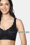 Zivame Freeform Padded Non Wired 3/4Th Coverage Lace Bra - Black — thumbnail 6