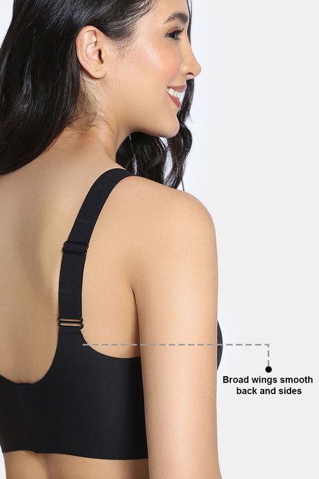 Zivame Freeform Padded Non Wired 3/4Th Coverage Lace Bra - Black — image 7