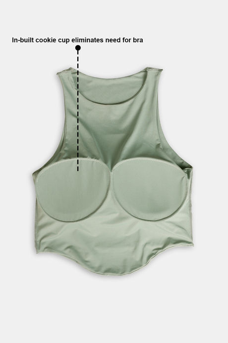 Zivame Bra Top With Inbuilt Cups - Olive — image 6