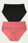 Rosaline Medium Rise Full Coverage Tummy Tucker Hipster Panty (Pack of 2) - Multicolor — thumbnail 11