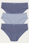 Zivame Medium Rise Full Coverage Hipster Panty (Pack of 3) - Multicolor — thumbnail 14