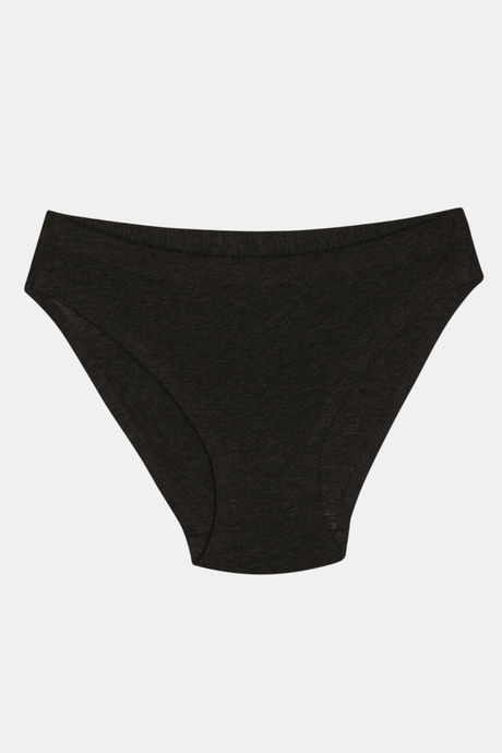 Zivame Low Rise Full Coverage Bikini Panty - Charcoal Melange — image 5