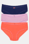 Zivame Medium Rise Full Coverage Hipster Panty (Pack of 3) - Multicolor — thumbnail 14