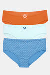 Zivame Anti-Microbial Low Rise Full Coverage Hipster Panty (Pack of 3) - Multicolor — thumbnail 14