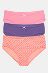Zivame Anti-Microbial Low Rise Full Coverage Hipster Panty (Pack of 3) - Multicolor — thumbnail 14