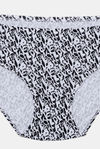 Zivame Whimsical Print Low Rise Full Coverage Hipster Panty - Black White Pt — thumbnail 7